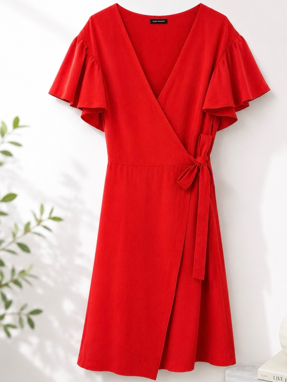 Club Monaco  Wrap Dress in Coral Red – Size 2